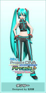 Miku's "Dancer" module for the song "Far Away", featured in -Project DIVA- Arcade Future Tone.