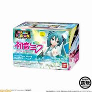 The green box ver. of HAKOVISION's holographic Hatsune Miku candy box