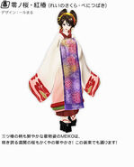 Module de Meiko Rei no Sakura: Benitsubaki pour la chanson "Senbonzakura", conçue par Ittou Maru. du jeu vidéo Hatsune Miku -Project DIVA- F.
