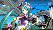 A screenshot of the song ONLINE GAME ADDICTS SPRECHCHOR. From the game -Project DIVA- f.