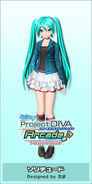 Miku's Solitude module for the song "Torinoko City", designed by Tama. From the video game Hatsune Miku -Project DIVA- Arcade Future Tone.