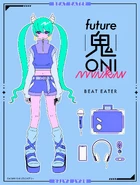 "Future Oni Miku" Full-body Design[1]