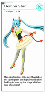 Miku's DE:MONSTAR module for the song "Satisfaction", designed by TNSK. From the video game Hatsune Miku -Project DIVA- X.