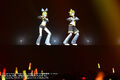 Rin, and Len performing "1,2 Fanclub"