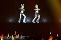 Rin, and Len performing "1,2 fanclub"