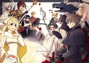 Illustration of the Villains and Heroes by Suzunosuke