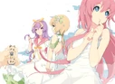 A promo piece by KKUEM featuring SeeU and three characters from the popular game DJmax, which KKUEM also illustrated.