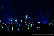 Miku performing "Shiroi Yuki no Princess wa", one of the songs performed using the R3 "real-time" control system.
