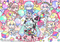 Terada Tera's illustration of the Main Visual and own "Main Visual" designs of the rest of the piapro cast.