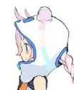 Rana with her hood up