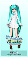 Miku's "School" module for the song "That One Second Slow Motion" featured in -Project DIVA- Arcade Future Tone.