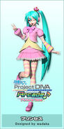 Miku's Princess module, for the song "Koi Suru VOC@LOID", featured in "-Project DIVA- Arcade Future Tone".