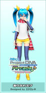 Miku's "Arifure Miku" module for this song from the Hatsune Miku -Project DIVA- Arcade Future Tone game.