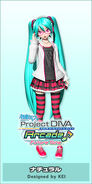 Miku's "Natural" module used for the song "Kyodai Shoujo",in the game -Project DIVA- Arcade Future Tone.