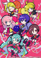 Kei Mochizuki's illustration of the Main Visual and own Magical Mirai 2018 designs of the rest of the piapro cast.