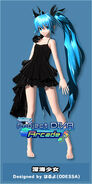 Modelo de Hatsune Miku en Shinkai Shoujou para Project Diva Arcade.