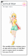 Rin's Lyrical Star module from the video game Hatsune Miku -Project DIVA- X