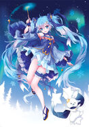 Official SNOW MIKU Twinkle Snow ver. and Yukine illustration