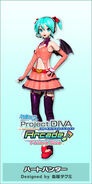 Miku's "Heart Hunter" module for the song "World is Mine" from the game "-Project DIVA- Arcade Future Tone"