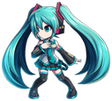 Tenue V2 de Miku, présenté dans le jeu Brave Frontier doublé, "Diva Hatsune Miku"