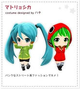 Hatsune Miku's and Gumi's modules 'Matryoshka' by Hachi from the song Matryoshka for the video game Project mirai