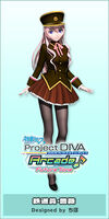 Luka's Tetsudou-in Bara module for the song "1925", designed by Chiho. From the video game Hatsune Miku -Project DIVA- Arcade Future Tone.