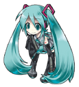 Chibi type Miku illustrated by KEI