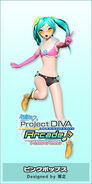 Miku's "Pink Pops" module used for the song "Kocchi Muite Baby" in the game -Project DIVA- Arcade Future Tone.