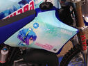 Saya Yasuhara's Aoki Lapis-themed Dirtbike raced in the 2013 Tokyo Japan Ladies Motocross Championship