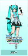 Miku's "Star" module for the song "Bad Mood Waltz" featured in -Project DIVA- Arcade Future Tone.