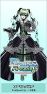 Miku's Rosa Notte module for the song "Cantarella", designed by Ittomaru. From the video game Hatsune Miku -Project DIVA- Arcade Future Tone