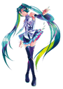 Illustration par Zain du boxart de Hatsune Miku Vocaloid 3 English