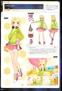 Arte Conceptual y Modelo de Kagamine Rin en Project Diva F para Melancholic.