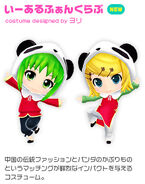 Rin and GUMI's costume for the song, designed by Yori, featured in Project mirai 2.