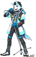 Shiki Rowen Company: MUGEN Co., Ltd. (YAMAHA Corporation) Voicebank: Masculine; Japanese Description: Shiki Rowen, also known by his stage name "Kemonone Row", is a VOCALOID6. He is an anthropomorphic 16-year-old werewolf who loves potatoes and dislikes other vegetables. He was previously released for UTAU, DeepVocal, and A.I.VOICE Junior.