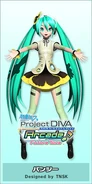 Miku's Pansy module for the song "Weekender Girl", designed by TNSK. From the video game Hatsune Miku -Project DIVA- Arcade Future Tone.
