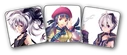 Lot de 3 badges figurant flower and Xin Hua