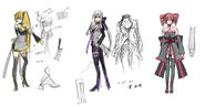 Concept Art for Neru, Haku and Teto