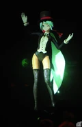 Screenshot of Miku's Magician Outfit from Project DIVA 2nd, used for the song Miracle Paint in the 39's Giving Day Concert
