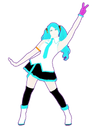 Apparence de Hatsune Miku dans PoPiPo Just Dance 2017: Popipo