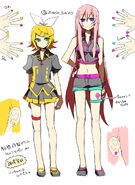 Concept art for Rin and Luka's "Noushou Sakuretsu Girl"