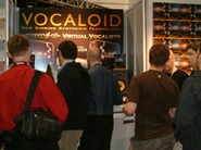 A display of VOCALOID LEON / LOLA occurred in a booth of East West Communications, Inc.