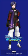 Kaito's module Drizzle by sigotositeP from the song Tsugai Kogarashi for the videogame -Project DIVA- Arcade