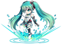 La tenue d'appoint de Miku, présentée dans le jeu Brave Frontier doublé, "Goddess Hatsune Miku"