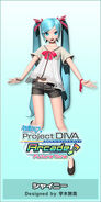 Miku's "Shiny" module for the song "Sekiranun Graffiti" from the game "-Project DIVA- Arcade Future Tone"