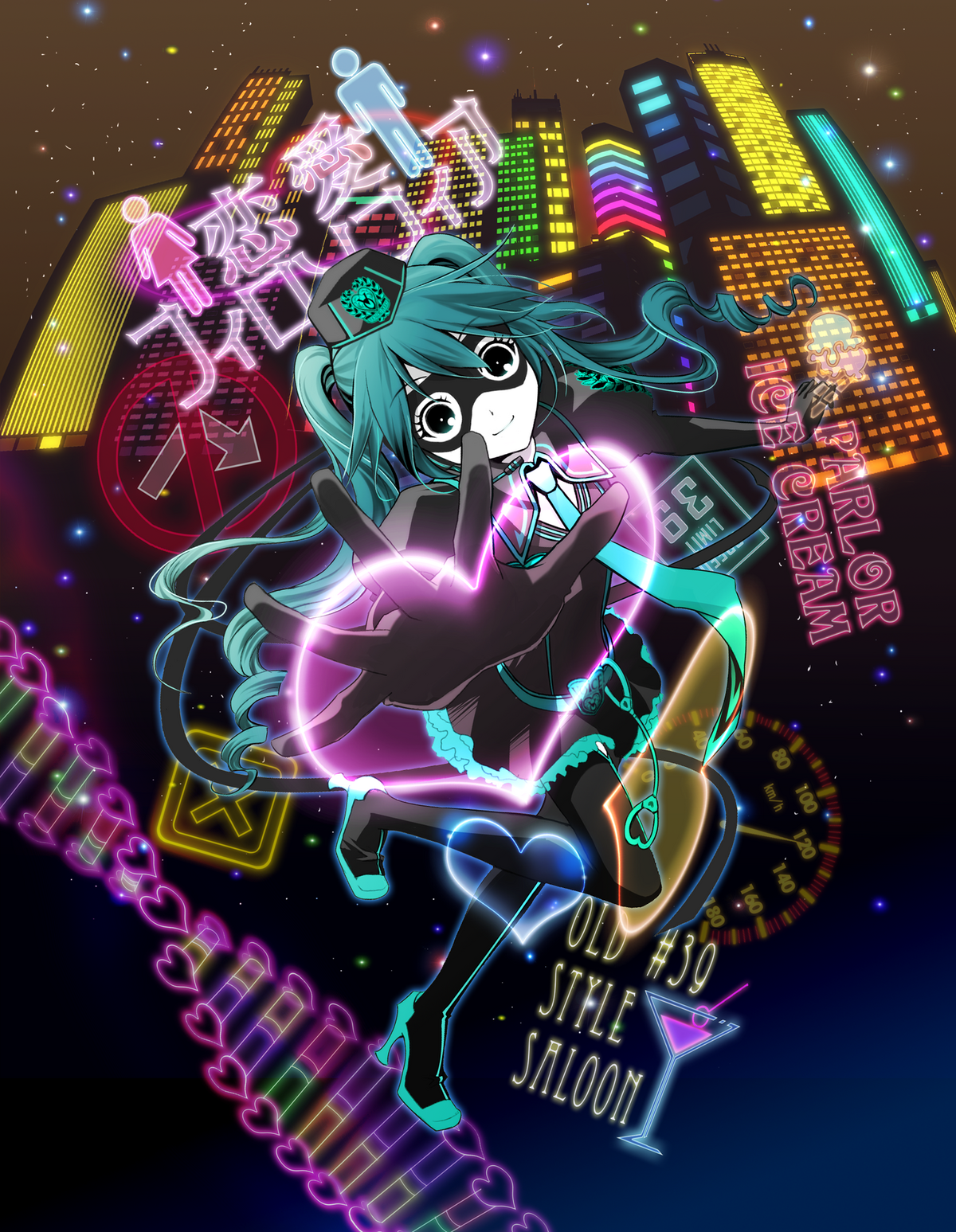 初音ミク 恋愛フィロソフィア（ソックス付き）ラバーコスチューム