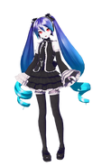 Miku's ∞ (Infinity) module for the song "Hatsune Miku no Gekishou", designed by cosMo. From the video game Hatsune Miku: Project DIVA Mega Mix.