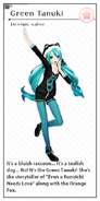 Miku's Green Ponpoko module for the song "Kunoichi demo Koi ga Shitai", designed by Saine. From the video game Hatsune Miku -Project DIVA- X.