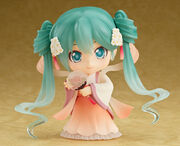 A newly-released Hatsune Miku Nendoroid, Harvest Moon, sold at the exhibition.