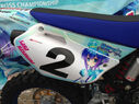 Saya Yasuhara's Aoki Lapis-themed Dirtbike raced in the 2013 Tokyo Japan Ladies Motocross Championship